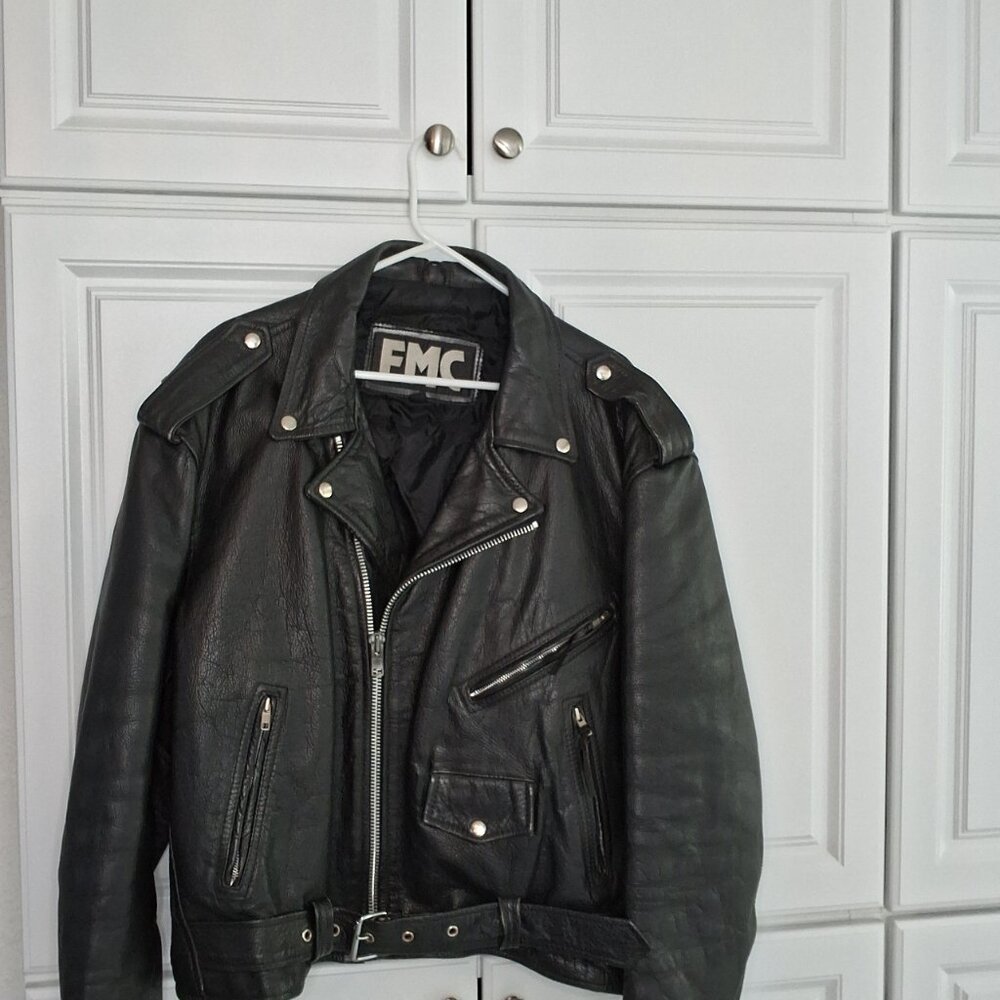 FMS Lined Black Men's Leather Jacket